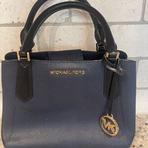 Michael Kors Black and Navy Satchel